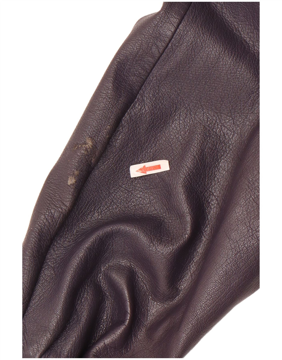 Jaqueta blazer de couro feminina vintage com 2 botões Reino Unido 8 pequena roxa