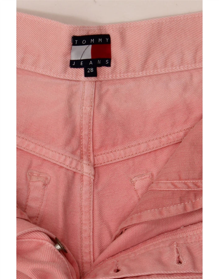 Shorts jeans feminino Tommy Hilfiger W28 médio rosa
