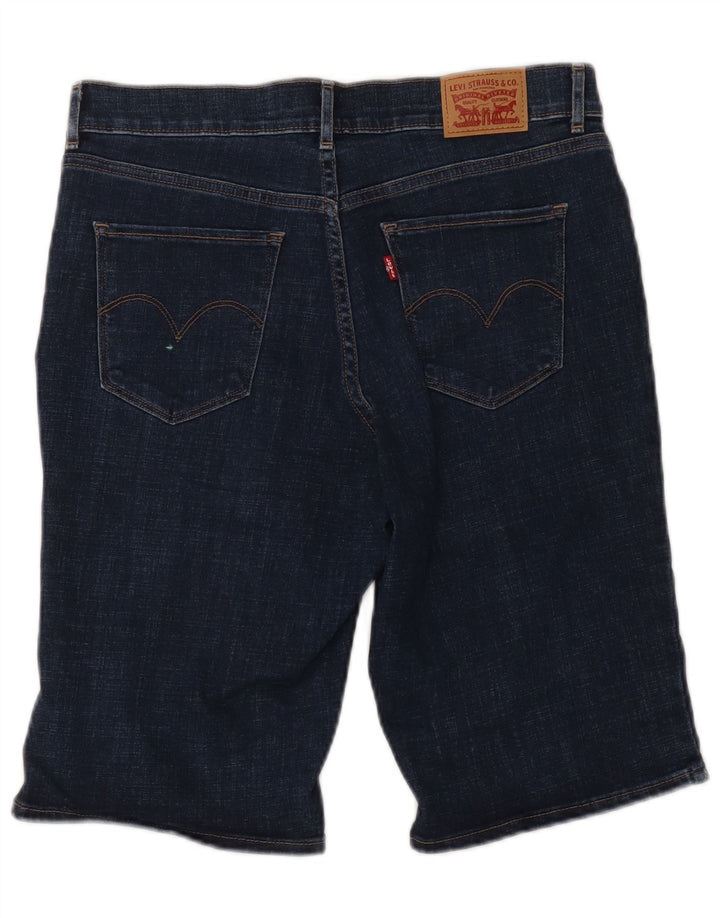 Bermuda jeans feminina Levi's W29 algodão azul médio