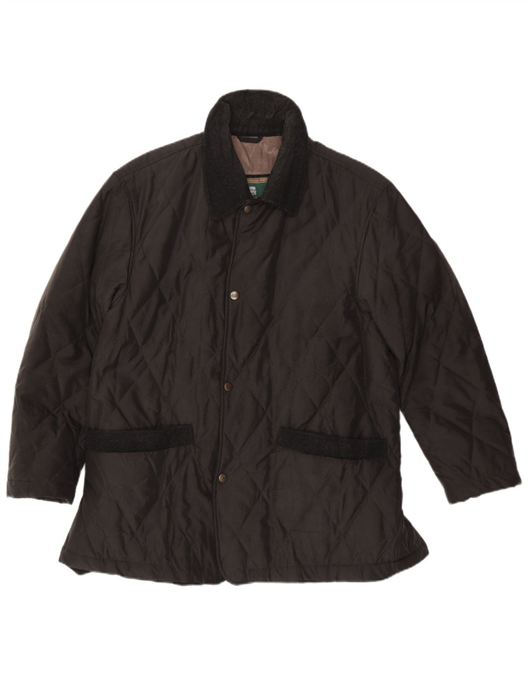 Jaqueta acolchoada masculina Corneliani IT 50 grande preta clássica