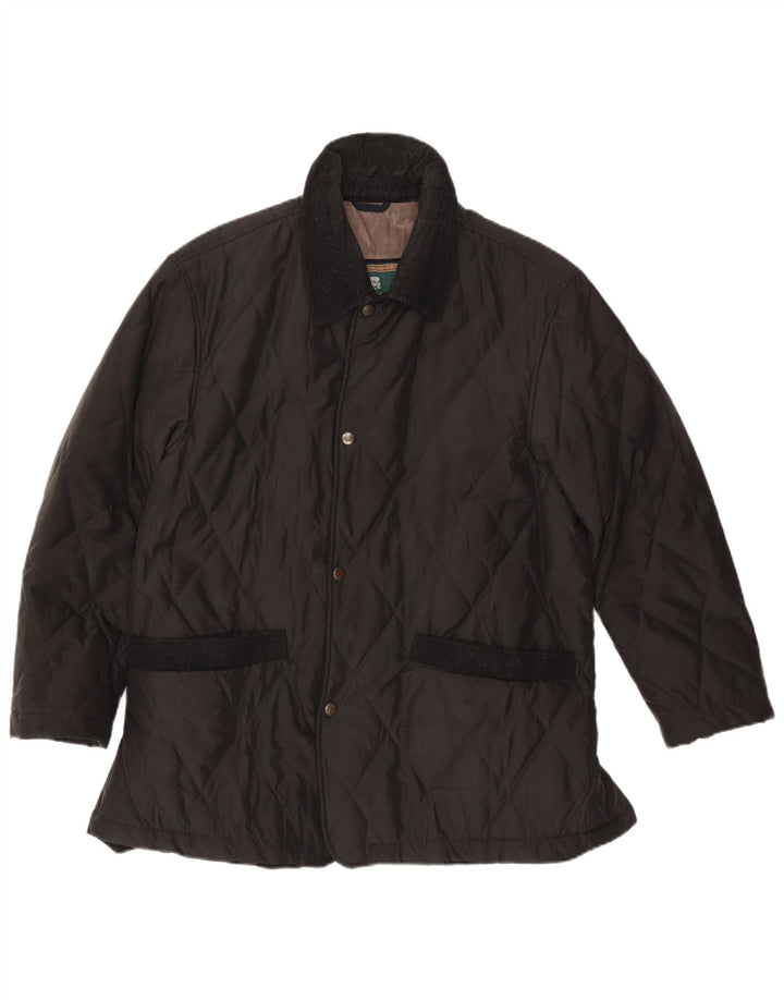 Jaqueta acolchoada masculina Corneliani IT 50 grande preta clássica