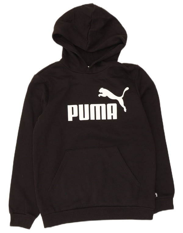 Jumper com capuz gráfico Puma Boys 13-14 anos preto algodão