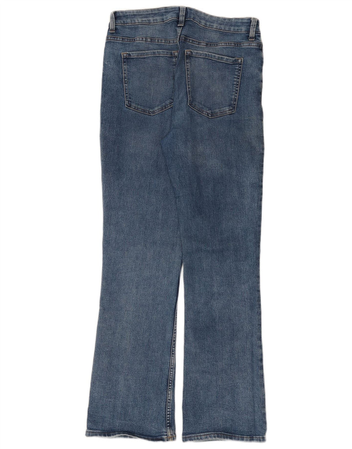 Calça jeans feminina Marks & Spencer The Ivy Bootcut UK 12 médio W30 L29 azul