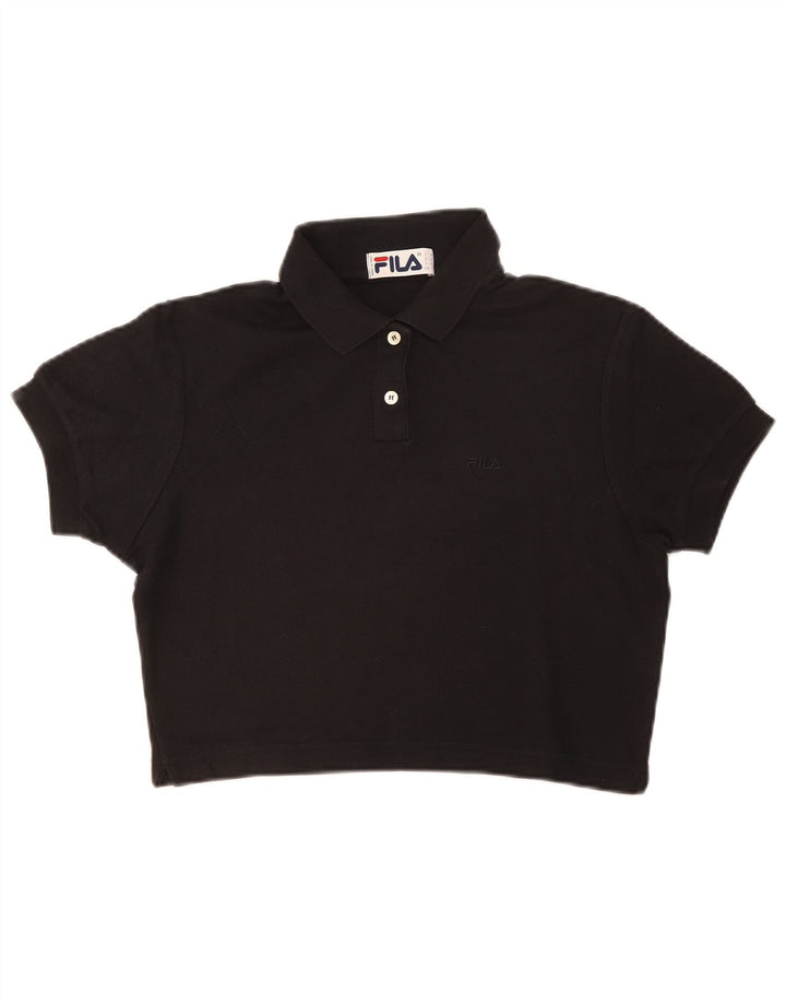 Camisa polo feminina Fila IT 46 grande preta