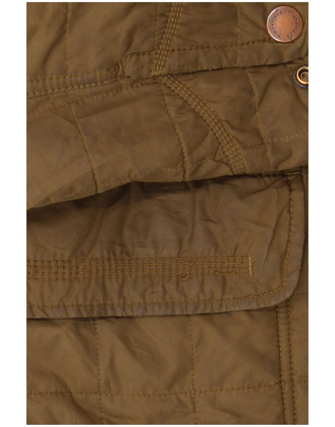 Jaqueta utilitária masculina Timberland UK 36 poliéster cáqui pequeno
