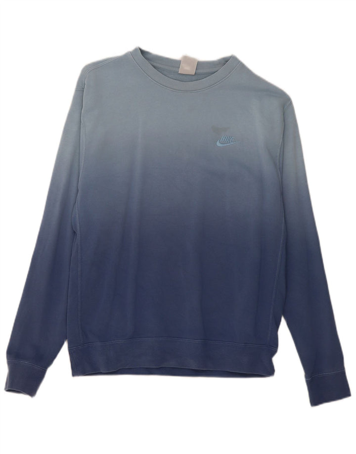 Moletom masculino Nike Jumper médio azul tie dye algodão