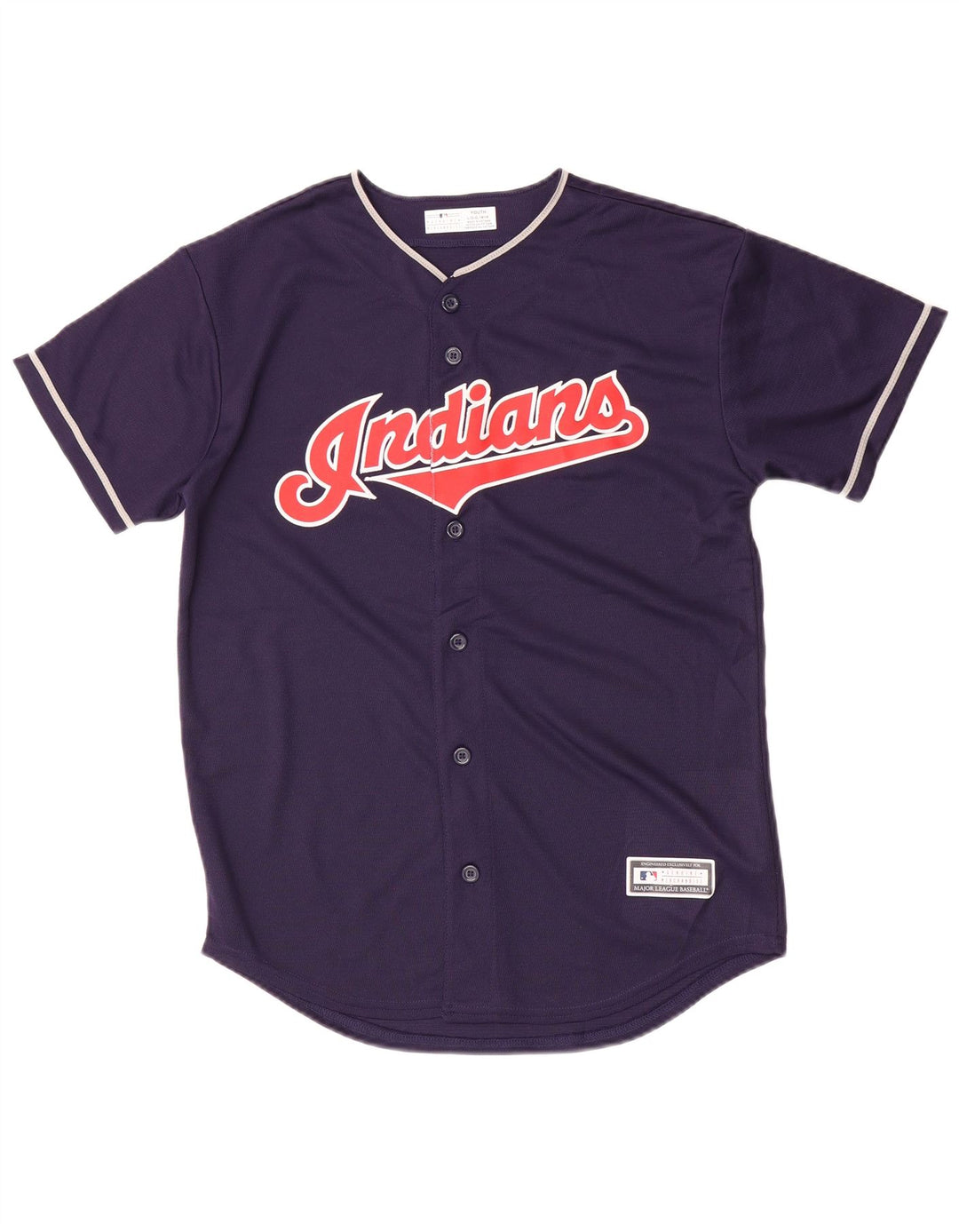 MERCADORIA GENUÍNA Camiseta masculina Indians 14-15 anos grande azul marinho