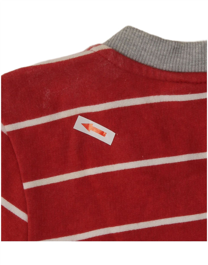 Timberland moletom oversized feminino UK 10 pequeno listrado vermelho