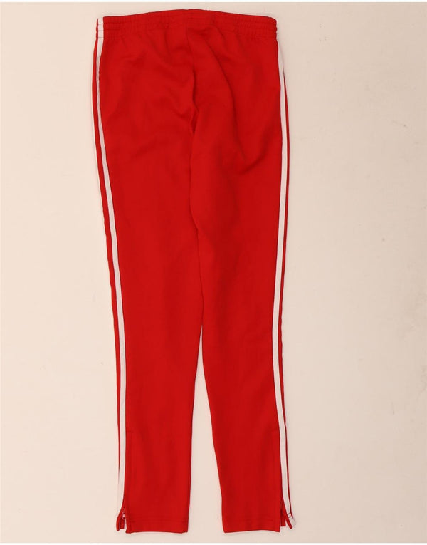 Calça de treino feminina Adidas UK 8 pequena poliéster vermelho