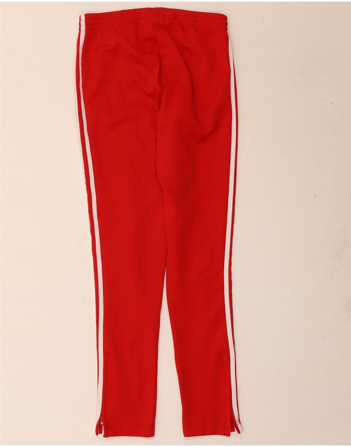 Calça de treino feminina Adidas UK 8 pequena poliéster vermelho