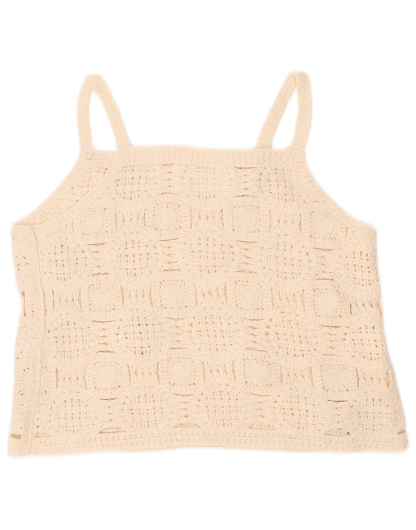 Zara Girls Crochet Cami Top 6-7 anos Off White Floral