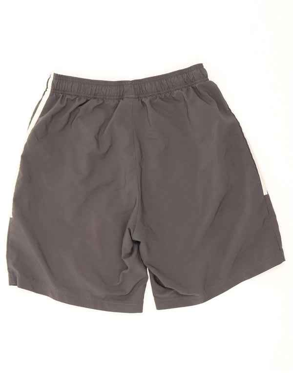 Shorts esportivos masculinos Adidas poliéster cinza médio