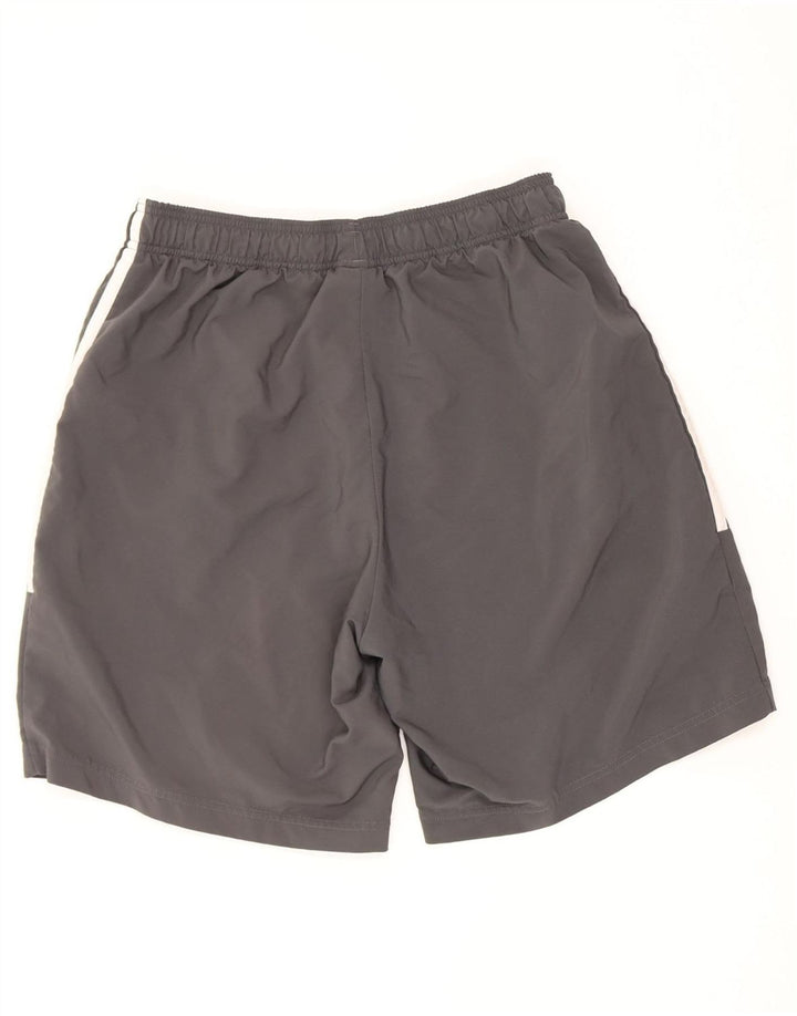 Shorts esportivos masculinos Adidas poliéster cinza médio