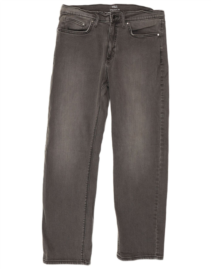 Jeans retos masculinos Marks & Spencer W32 L29 algodão cinza