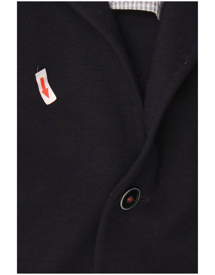 Jaqueta Blazer Masculina Manuel Ritz com 3 Botões IT 60 5XL Azul Marinho Acrílico