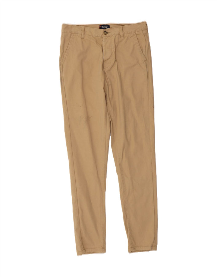 KANGOL Mens Slim Chino Trousers W32 L32 Beige Cotton Vintage Kangol and Second-Hand Kangol from Messina Hembry 