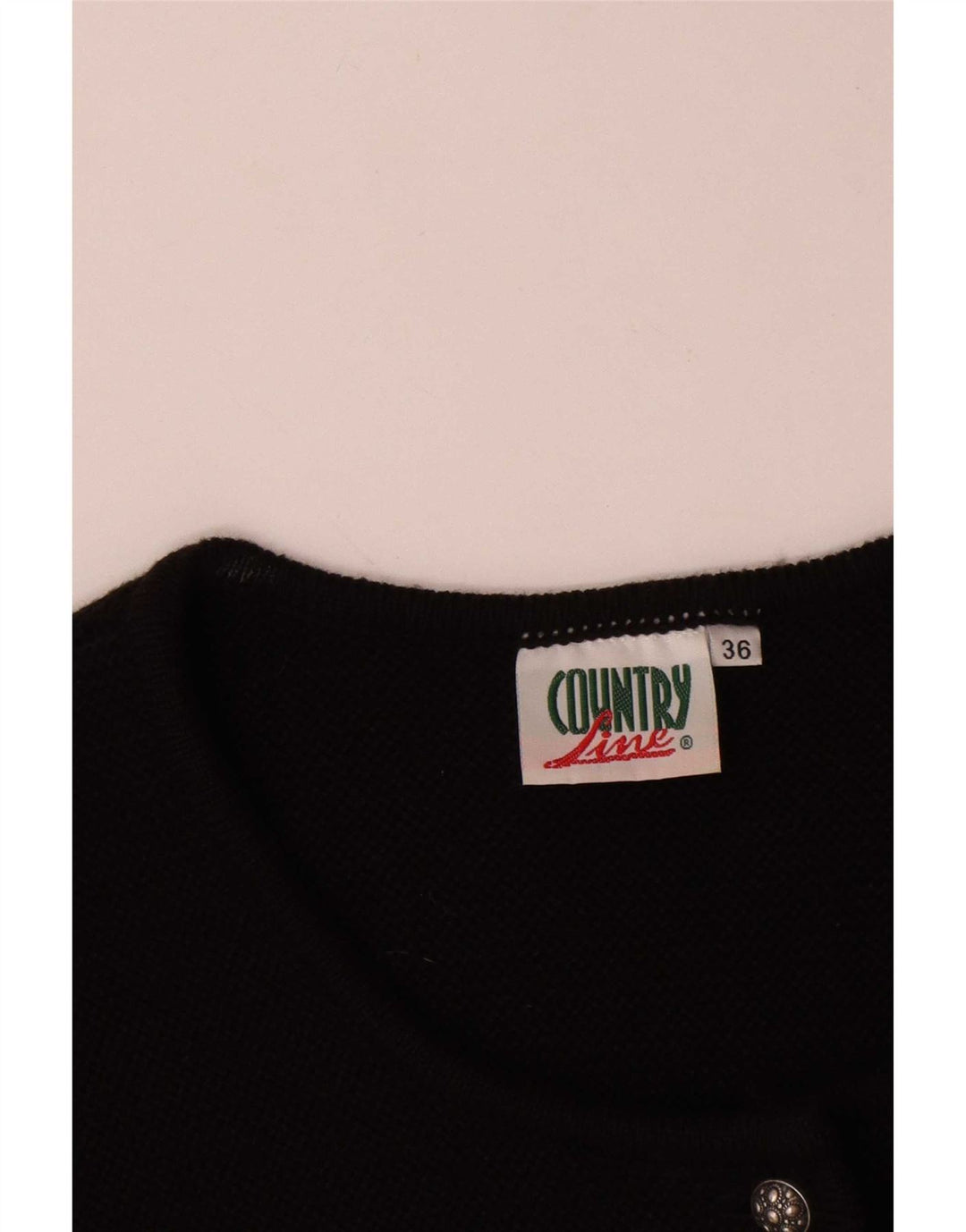 Suéter Cardigan Feminino Country Line EU 36 Pequeno Poliacrílico Preto