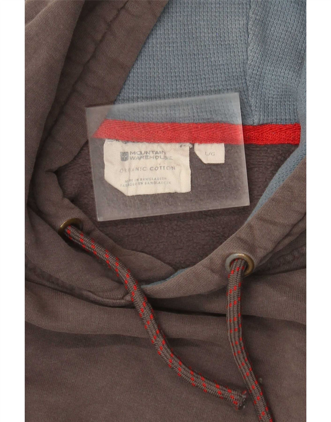 Suéter masculino com capuz Mountain Warehouse grande algodão cinza