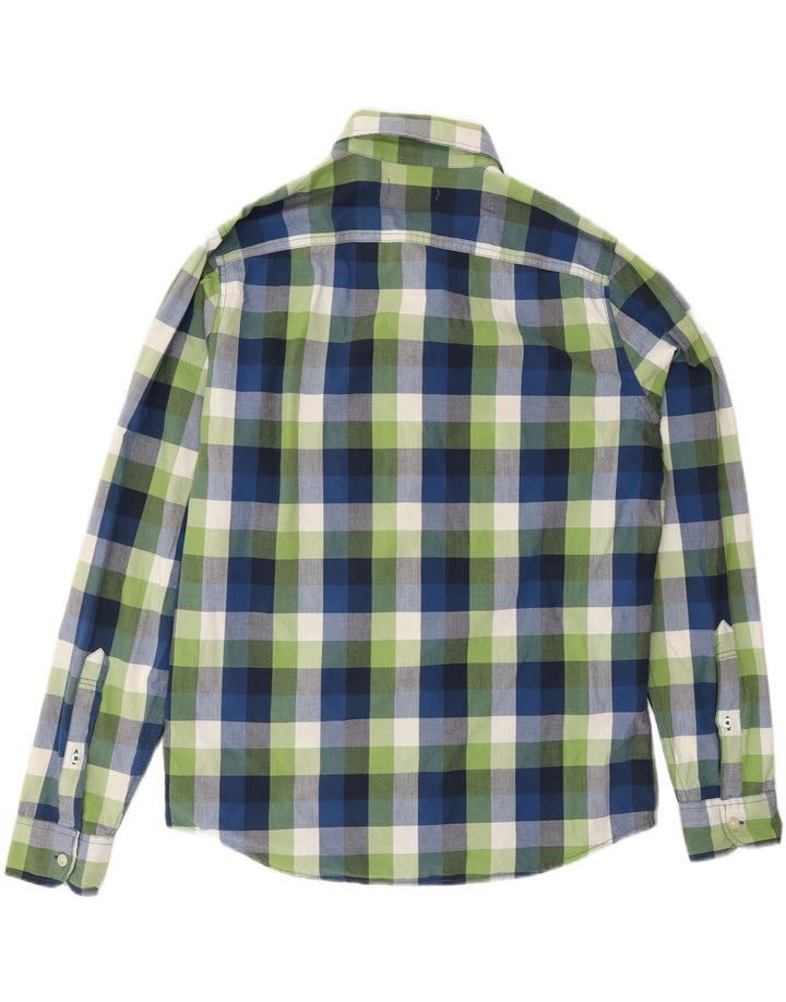 Camisa masculina Hollister grande algodão xadrez multicolorido