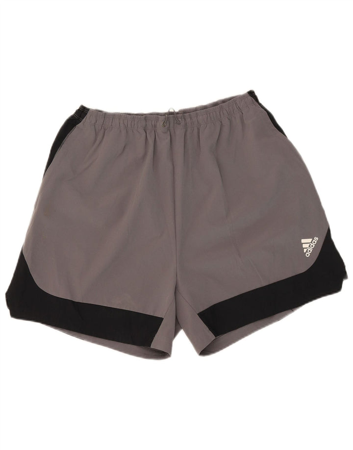 Adidas Mens Aeroready Sport Shorts Grande Cinza Colorblock Poliéster