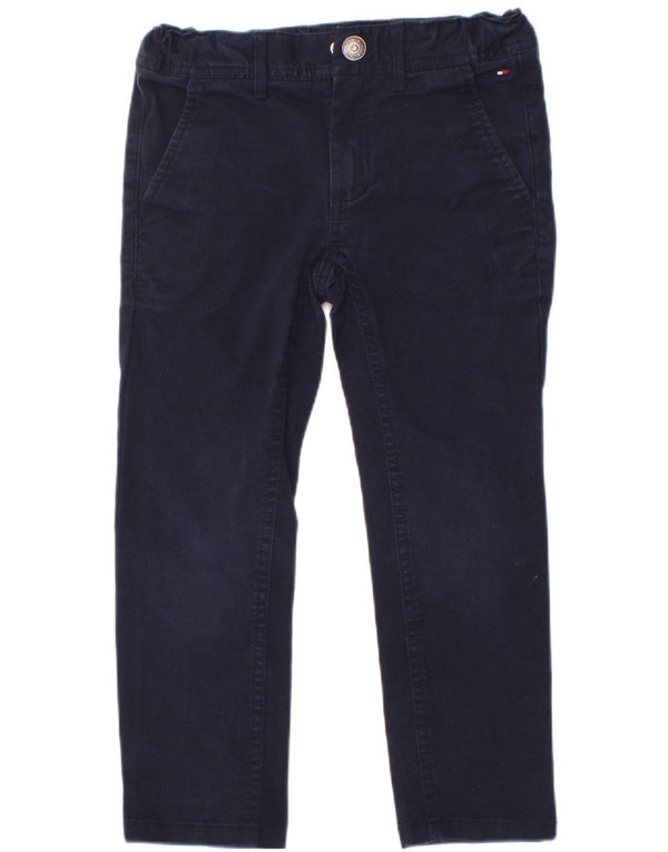 Tommy Hilfiger Meninos Calças Chino Retas 5-6 Anos W22 L18 Azul Marinho