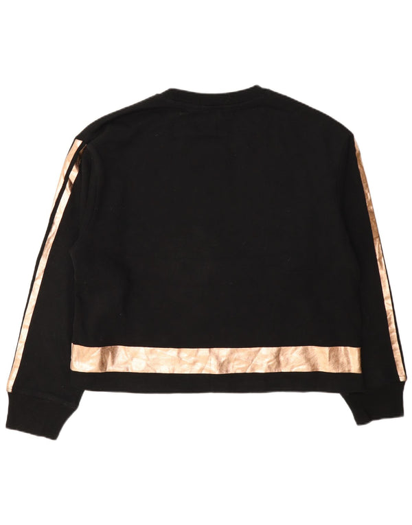 Suéter gráfico feminino Dkny UK 14 algodão colorblock médio preto