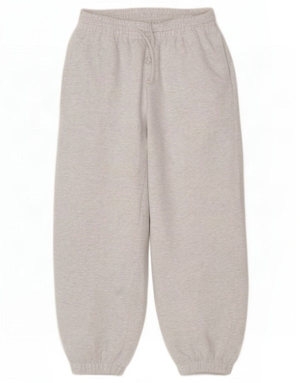 Calça esportiva feminina Zara com ajuste solto e joggers Reino Unido 12 algodão cinza médio