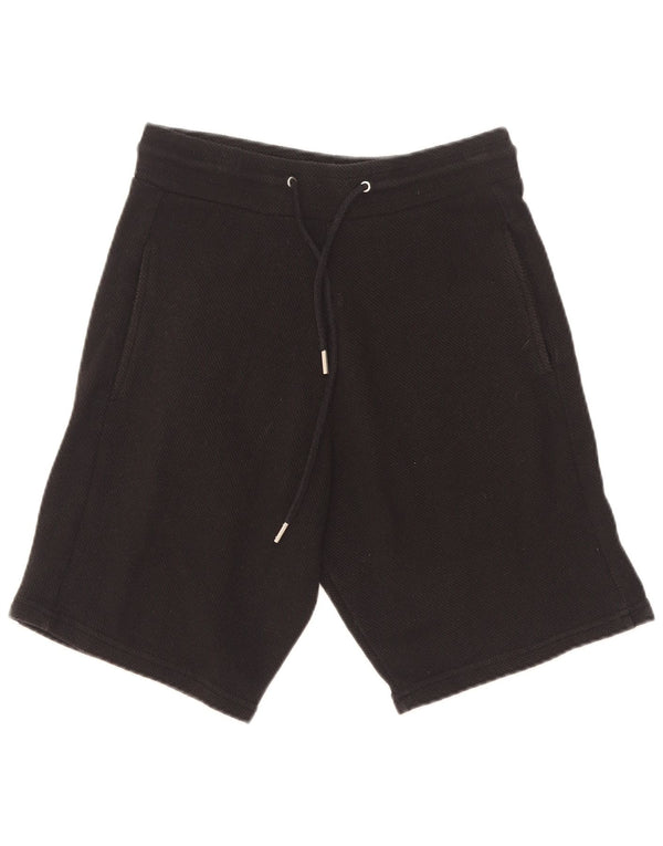 Shorts esportivos femininos Zara UK 10 pequenos algodão preto