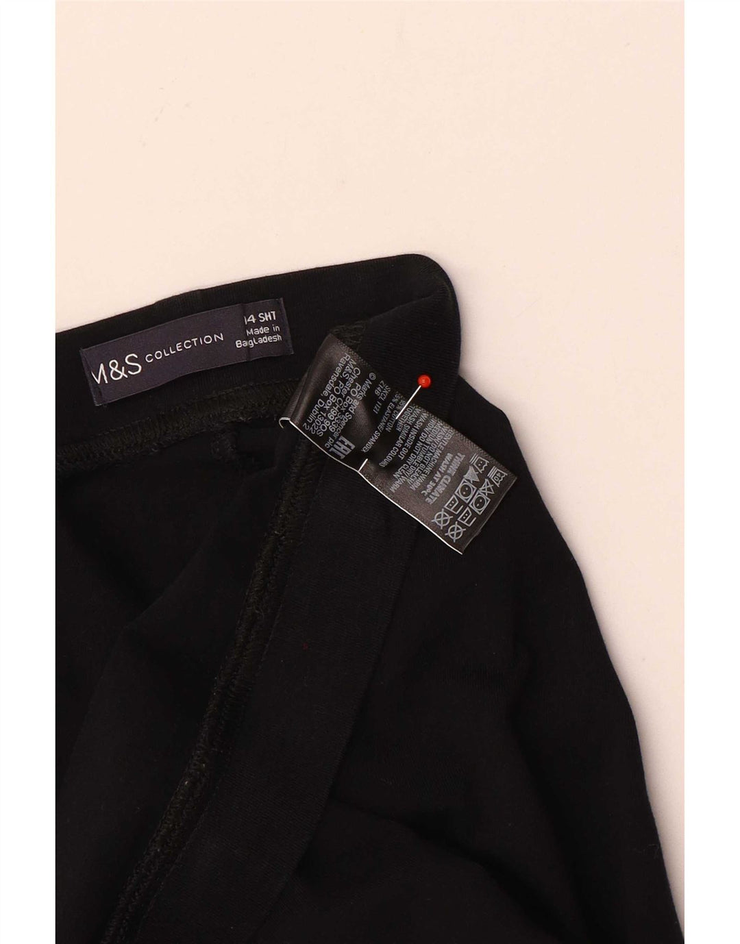 Leggings femininas Marks & Spencer Reino Unido 14 grande algodão preto