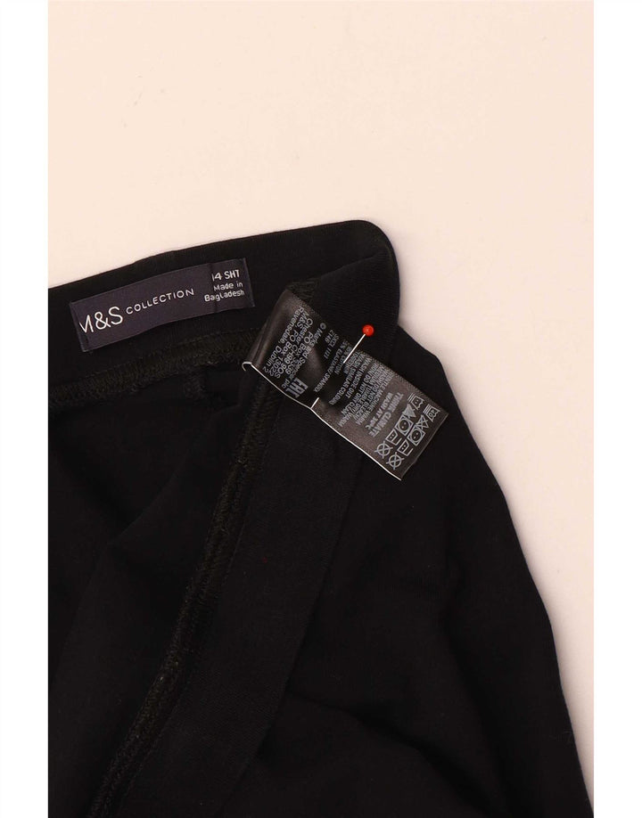 Leggings femininas Marks & Spencer Reino Unido 14 grande algodão preto