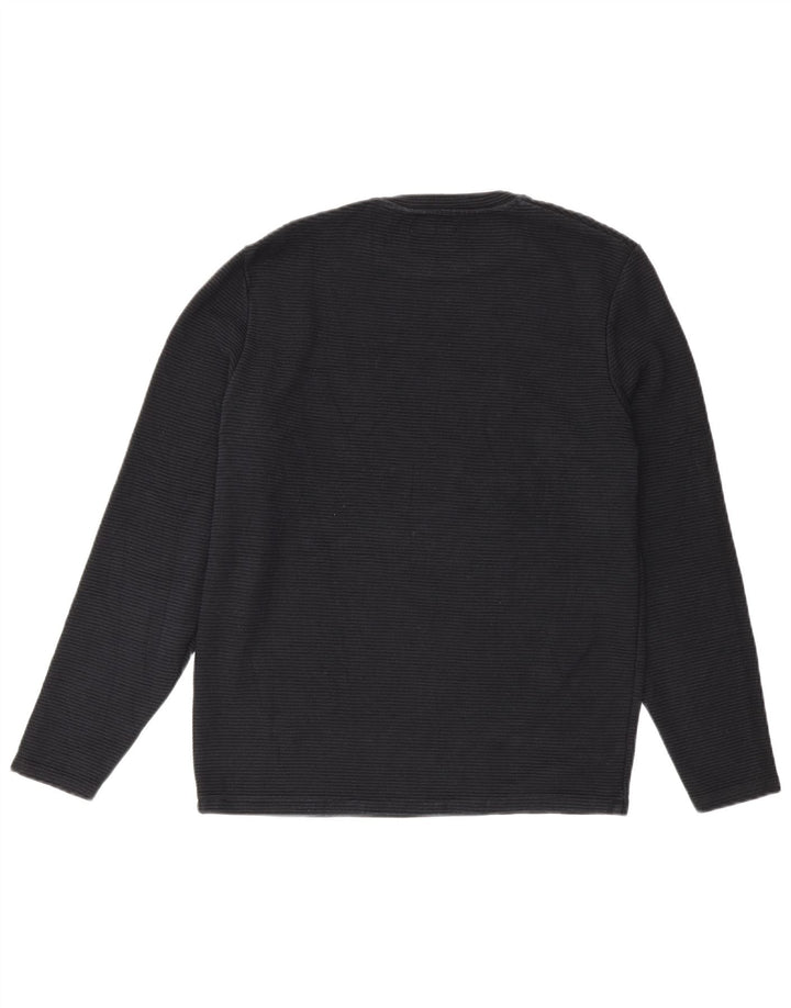 Zara Top masculino manga comprida médio algodão preto