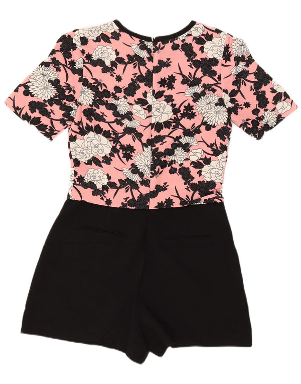 Macacão feminino Oasis de manga curta UK 8 pequeno rosa floral