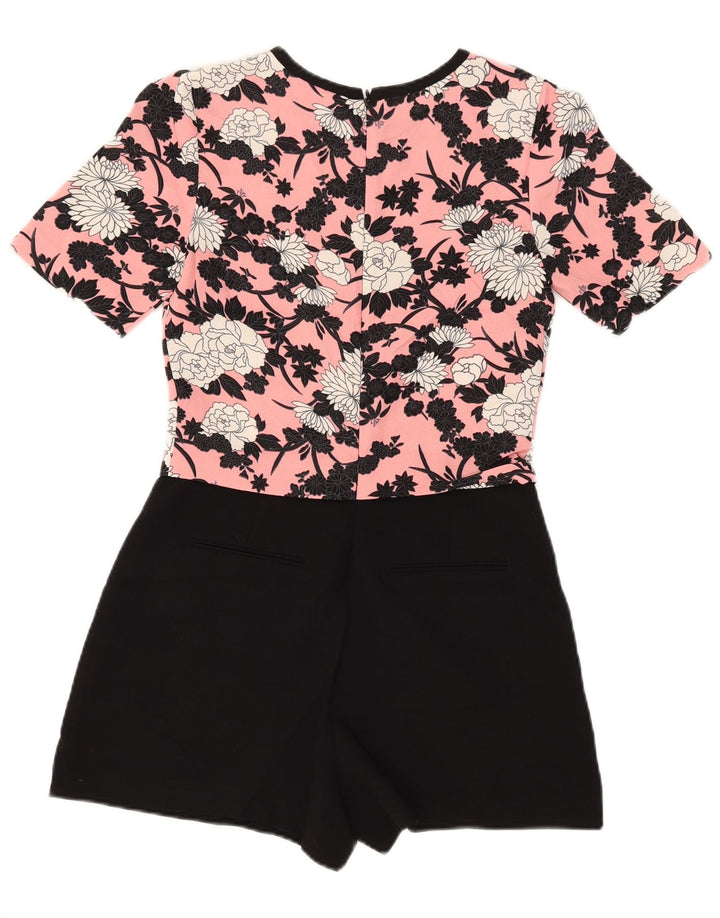 Macacão feminino Oasis de manga curta UK 8 pequeno rosa floral