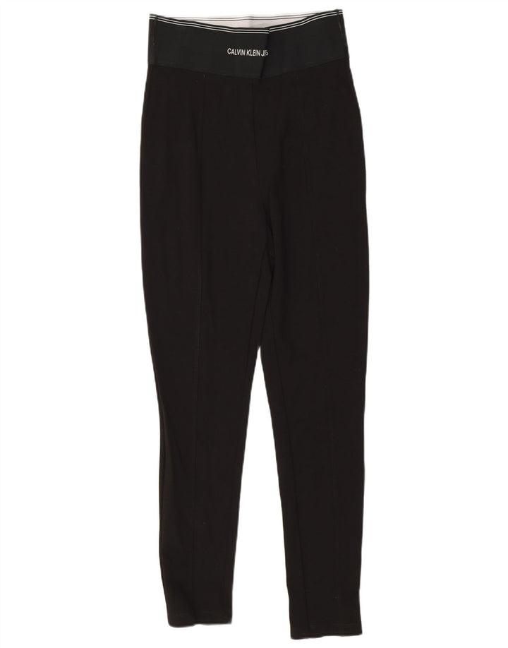 Leggings Calvin Klein Femininas Graphic UK 8 Pequenas Viscose Preta