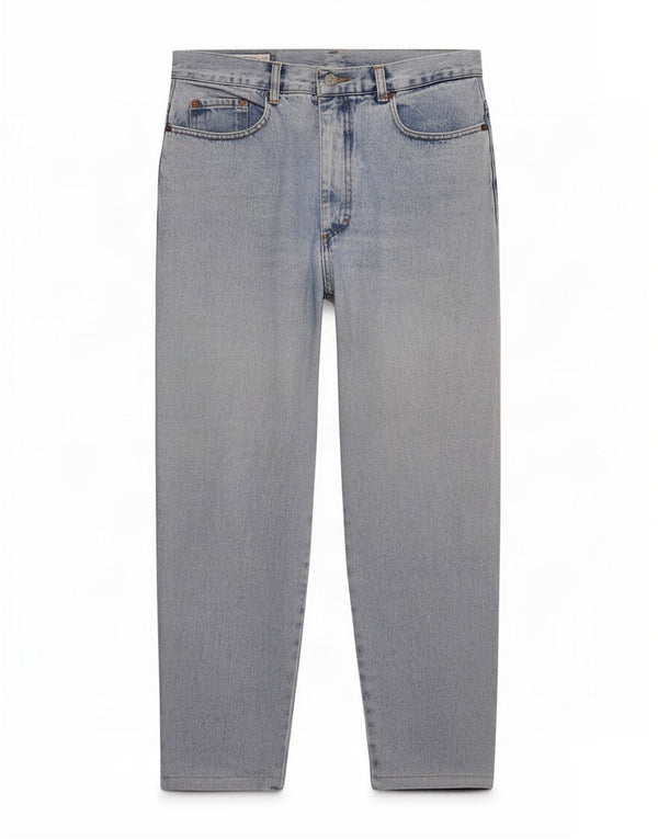 Casucci Calça jeans masculina recortada cônica W36 L25 algodão azul