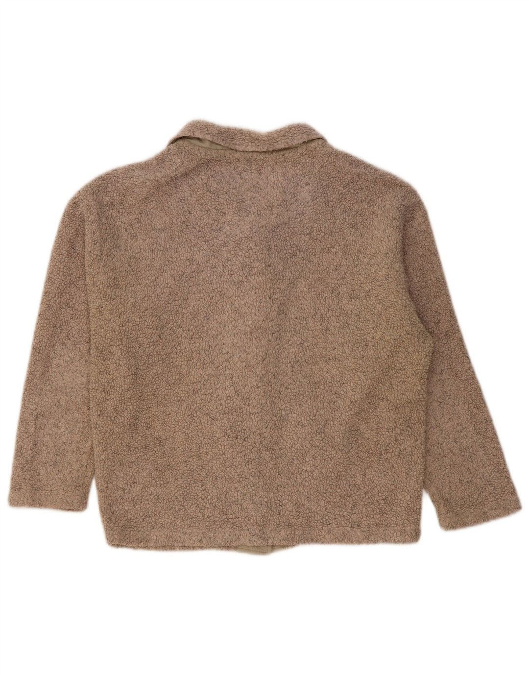 Columbia Womens Oversized Fleece Jacket UK 10 Pequeno Bege Acrílico