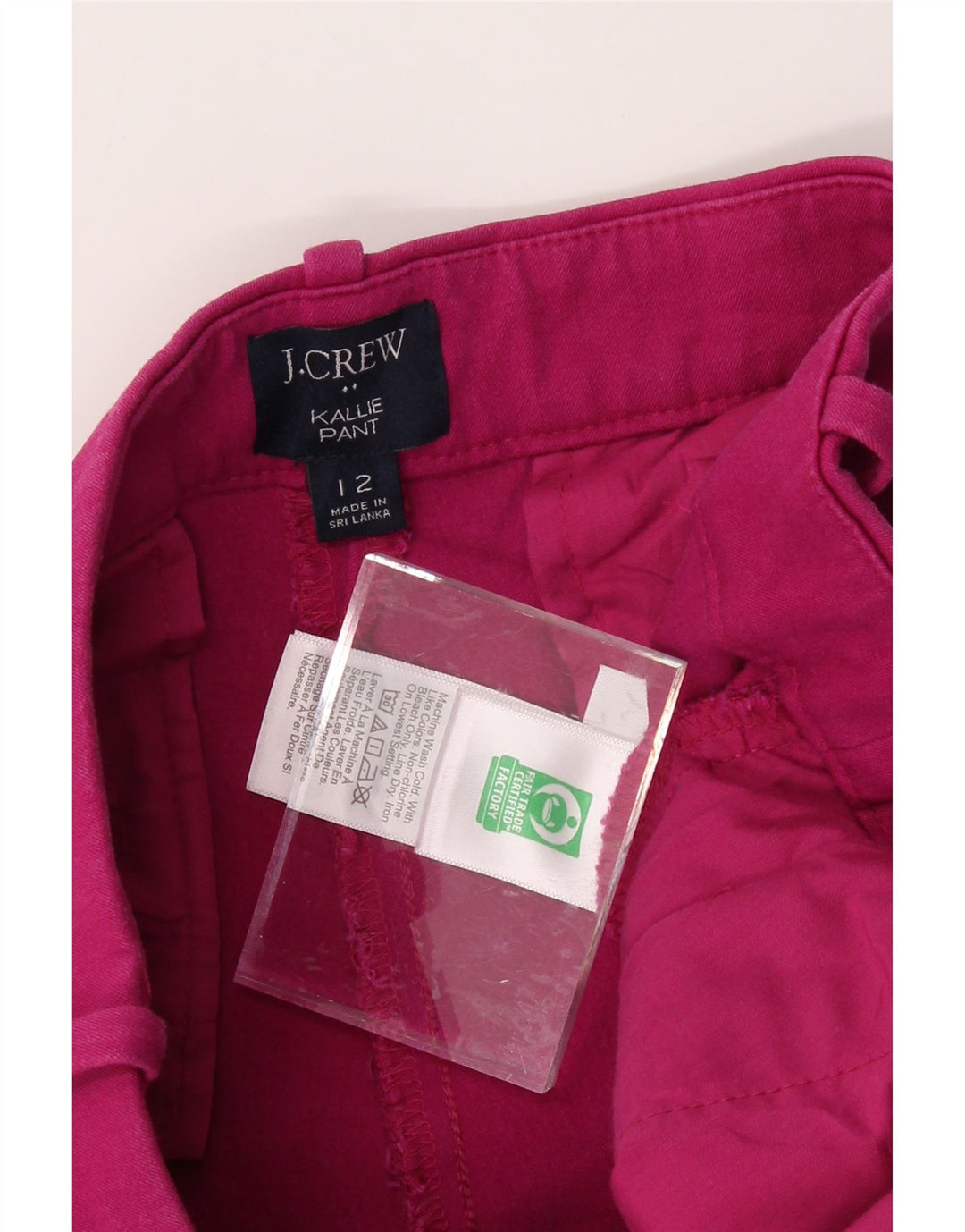 J. CREW Womens Crop Chino Trousers US 12 Large W34 L24 Pink Cotton Vintage J. Crew and Second-Hand J. Crew from Messina Hembry 