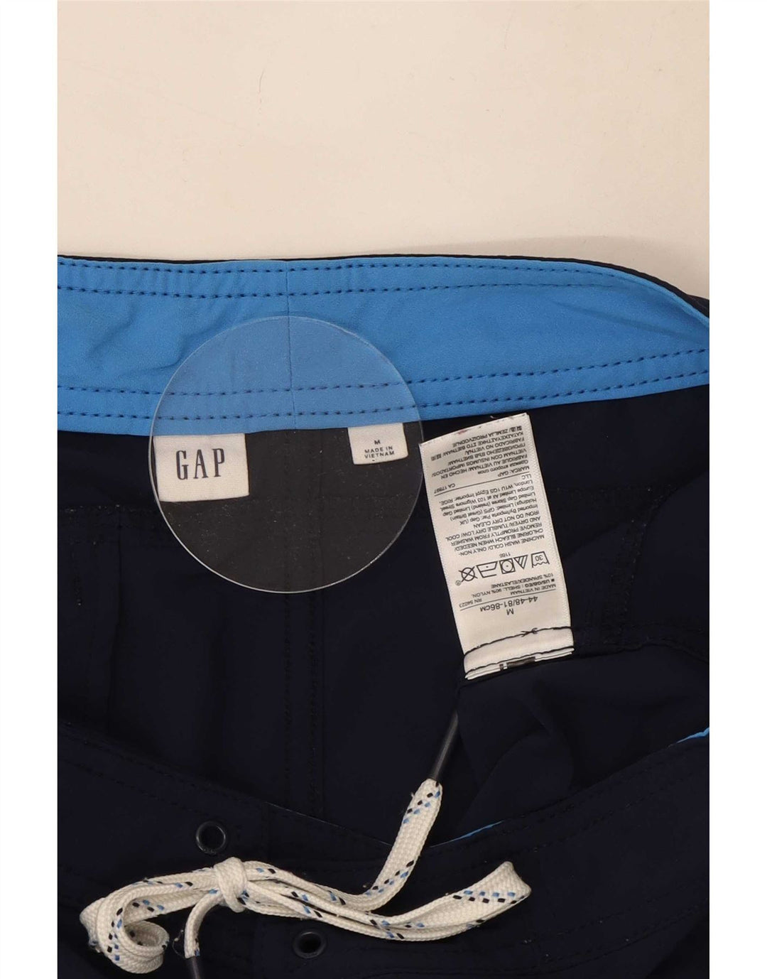 Shorts de natação masculino Gap médio azul marinho nylon