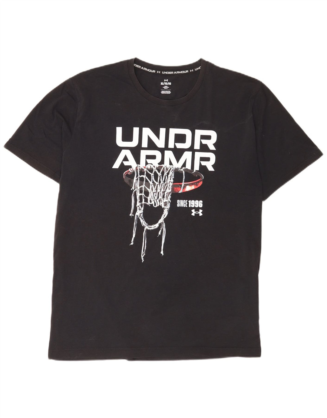 Camiseta gráfica masculina Under Armour Top XL algodão preto