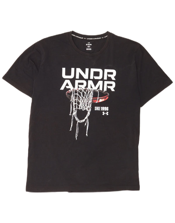 Camiseta gráfica masculina Under Armour Top XL algodão preto