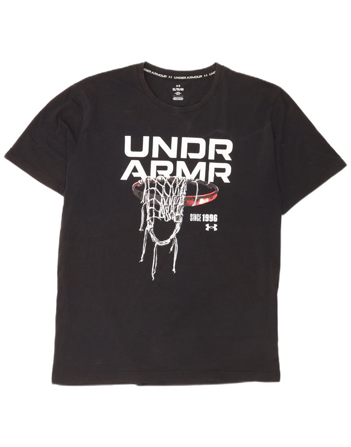 Camiseta gráfica masculina Under Armour Top XL algodão preto