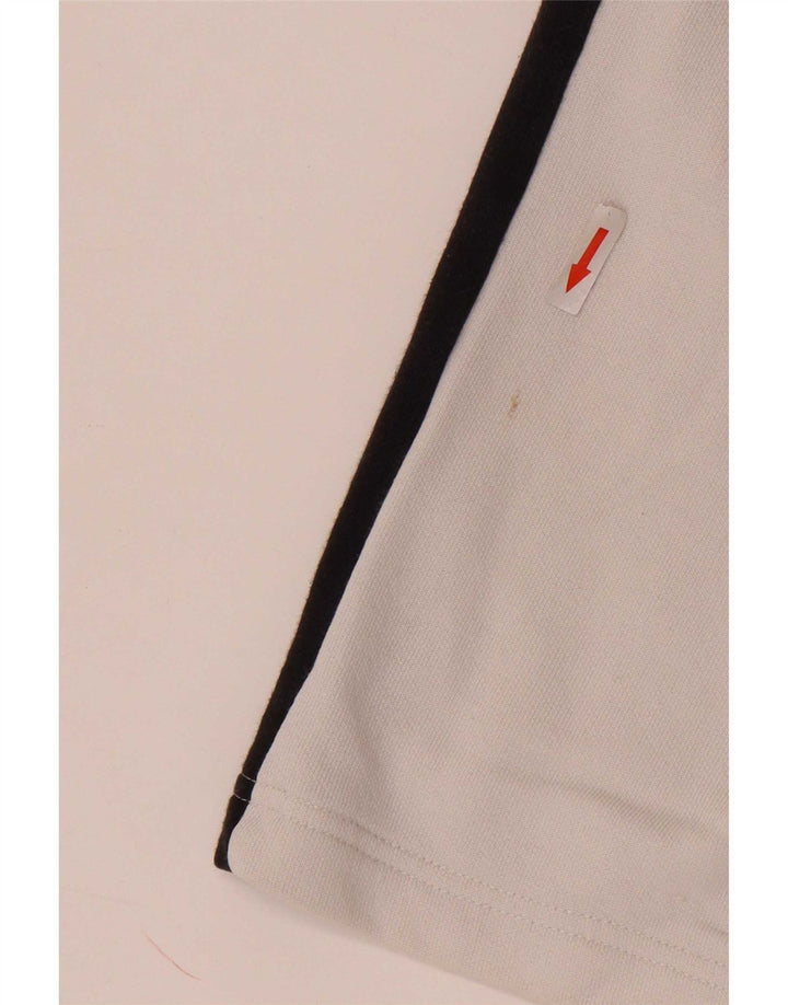 Shorts esportivos masculinos Champion pequeno algodão colorblock branco