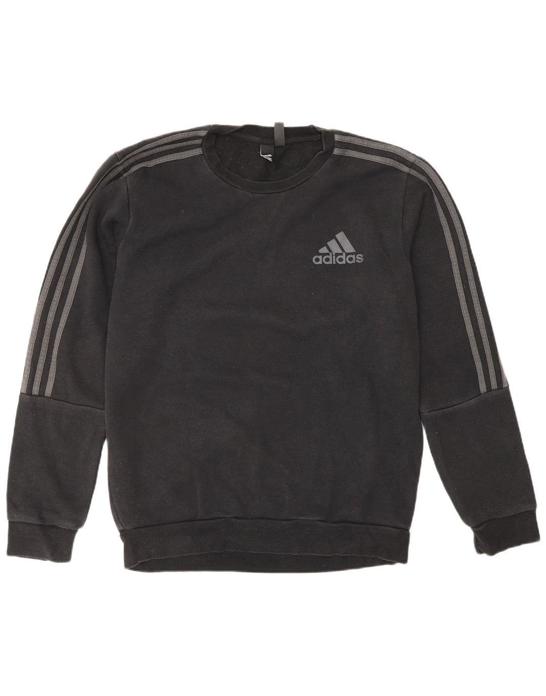ADIDAS Mens Moletom Jumper Médio Algodão Preto