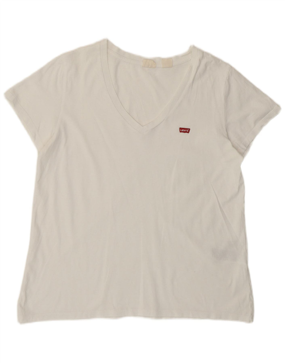 Camiseta feminina Levi's UK 14 grande algodão branco