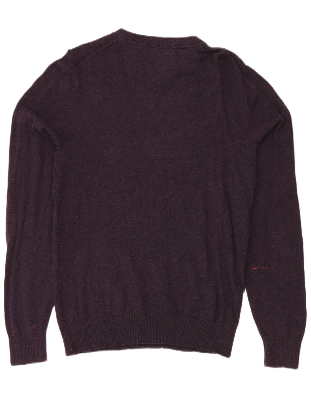 FAT FACE Mens V-Neck Jumper Sweater Medium Purple Cotton