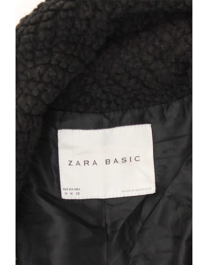Jaqueta feminina Zara UK 12 algodão cinza médio