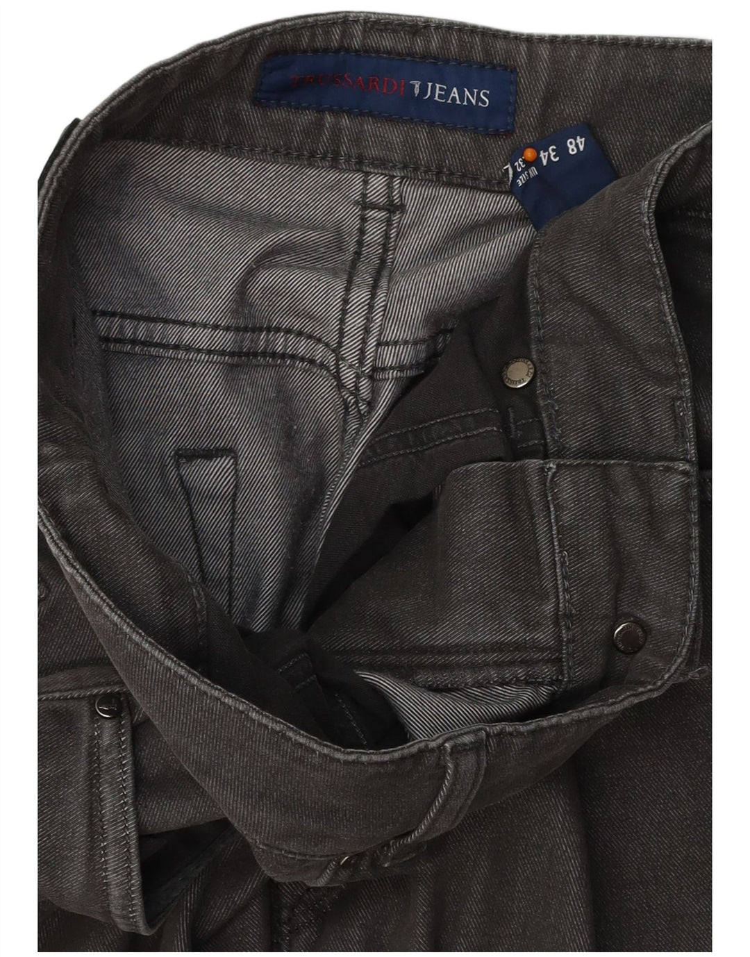 TRUSSARDI Mens Straight Jeans IT 48 Medium W32 L30 Grey