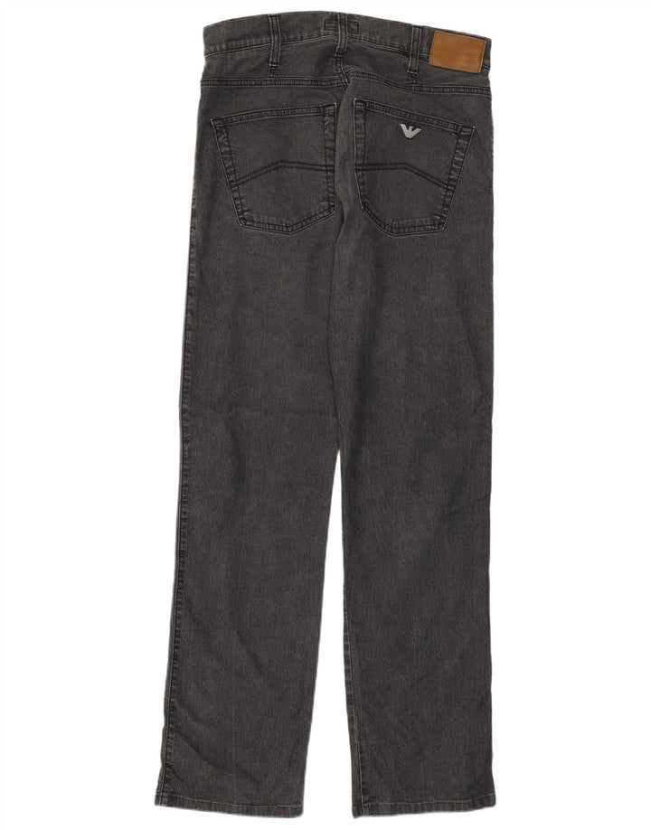 Jeans retos femininos Armani W31 L30 algodão cinza