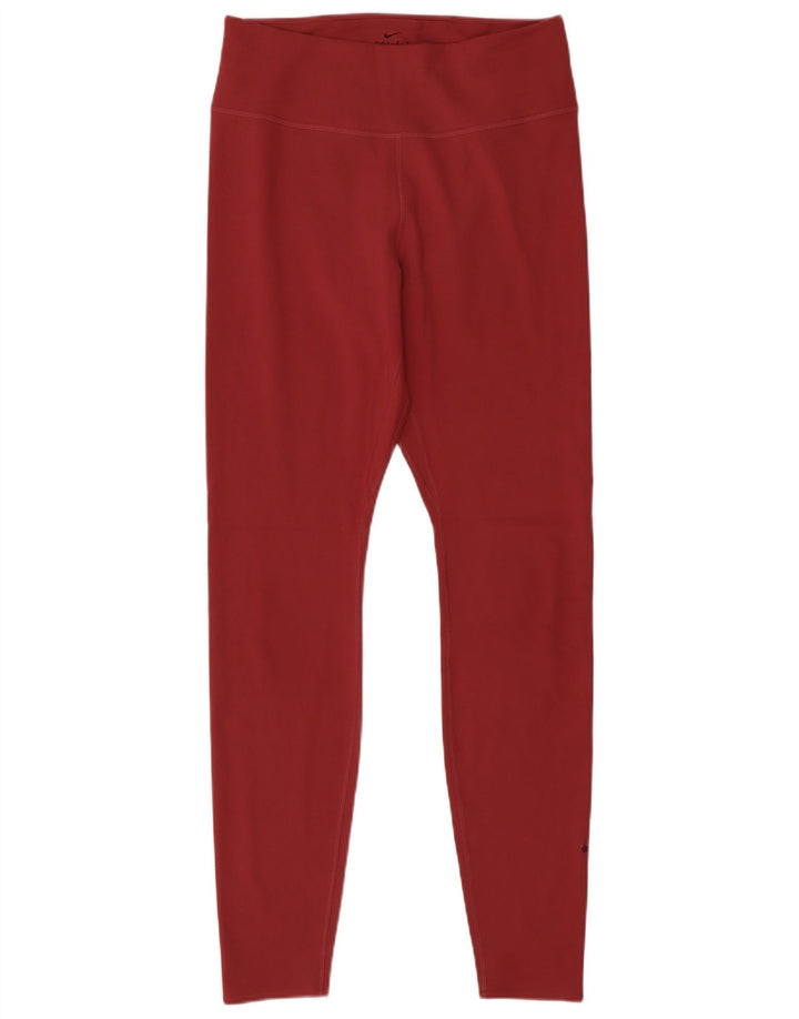 Leggings Nike Feminino UK 12 Médio Borgonha Poliéster