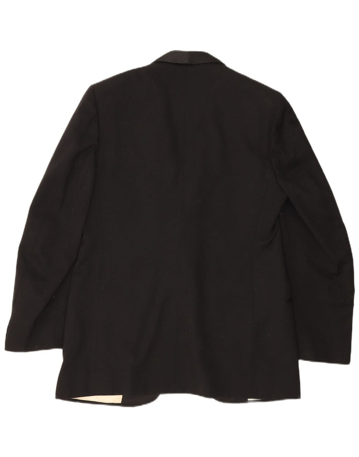 Jaqueta blazer masculina vintage com 1 botão Reino Unido 40 grande preta